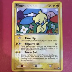 MINUN POP Series 3 POKEMON Holo 4/17 TCG L P+ - Image 1