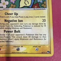 MINUN POP Series 3 POKEMON Holo 4/17 TCG L P+ - Image 4