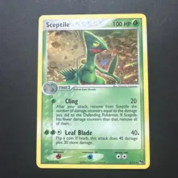 Sceptile 4/17 Holo Rare POP Series 1 LP Pokemon Card - Image 1