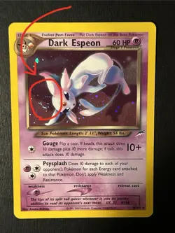 Dark Espeon 🌀 SWIRL On Head 4/105 Neo Destiny Holo LP/MP Pokemon Eeveeloution - Image 1