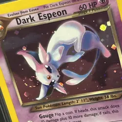 Dark Espeon 🌀 SWIRL On Head 4/105 Neo Destiny Holo LP/MP Pokemon Eeveeloution - Image 4