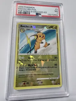 2009 Pokemon Raichu Reverse Foil Psa 7 pop Series 9, Cracked Ice ￼￼ - Image 1