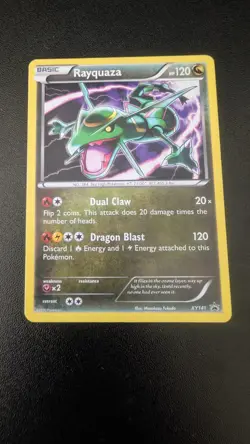 Pokemon TCG Rayquaza XY141 Black Star Promo Holo LP Condition - Image 1