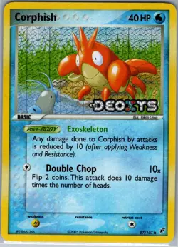 Corphish 57/107 Reverse Holo Deoxys - Pokemon Card - NM - Image 1