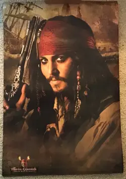 Disney Pirates of the Carribean Dead Man's Chest Jack Sparrow Poster 22.25 x 34 - Image 1