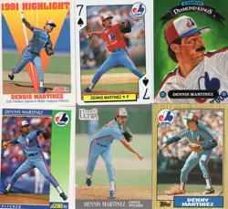 DENNIS MARTINEZ Lot of 28 Different Premium MLB Baseball Cards Montreal Expos - Image 1