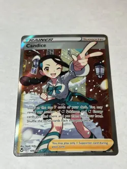 Candice 189/195 Ultra Rare Silver Tempest Pokemon Near Mint - Image 1