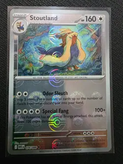 Stoutland 076/086 NM – Poke Ball Holo – 2025 TCG Pokemon White Flare - Image 1