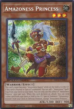 Speed Duel: Battle City Finals #SBC2-ENH09 Amazoness Princess (PSR) - Image 1