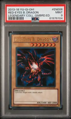 2013 Yu-Gi-Oh! Red-Eyes Black Dragon LC01-EN006 Ultra Rare Limited Edition PSA 9 - Image 1