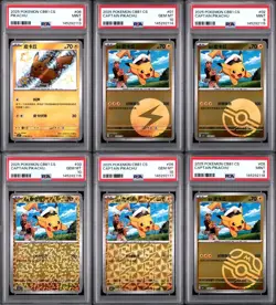 2025 POKEMON CAPTAIN PIKACHU SIMPLIFIED CS CBB1 C-GEM PACK VOL 1 PSA 10 SEQ SET - Image 1