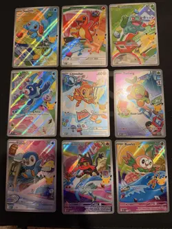 Pokemon TCG first partner Black Star Promo full 9 piece set. - Image 1