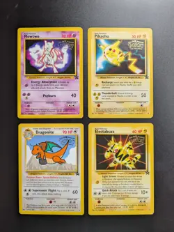 Pokemon The First Movie WOTC Black Star Promo Set - 4 Pokemon Cards 1999 Pikachu - Image 1