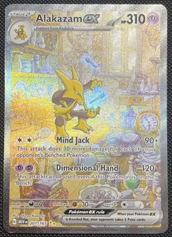 Pokemon Alakazam ex 201/165 Scarlet & Violet 151 Special Illustration Rare NM/M - Image 1
