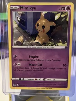 Pokemon TCG Mimikyu Sword & Shield - Lost Origin 080/196 Regular Rare NM - Image 1