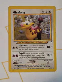 Girafarig 66/105 Common Neo Destiny WOTC Pokemon NM - Image 1