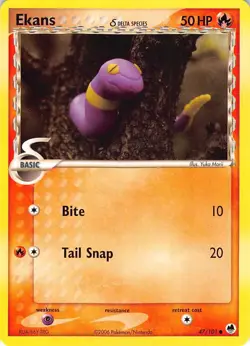Ekans 47/101 Common Dragon Frontiers Pokemon Lightly Played - Image 1