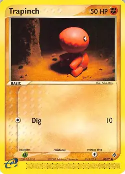 Trapinch 78/97 Common Dragon Pokemon Lightly Played Yuka Morii - Image 1