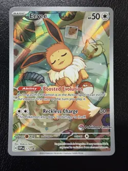 Pokemon TCG Eevee 173 Stamped (Pokemon Center Exclusive) NM - Image 1