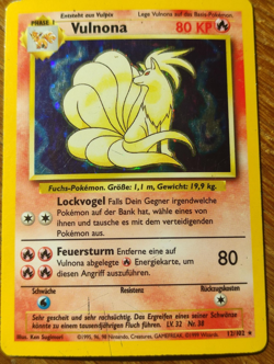 Vulnona Pokemon Karte Basis Set Base Holo 12/102 Deutsch 1999 - Image 2