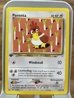 Pokemon 1st Edition German Base Porenta 43/64 (Farfetch’d) - Image 1