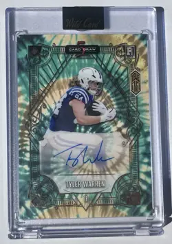 2025 Wild Card 5 Card Draw Tyler Warren TRUE ONE OF ONE AUTO Tie-Dye CASE HIT - Image 1
