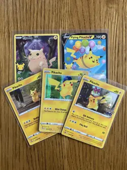 Pokemon Pikachu TCG Card Bundle X5 Including 005/025 - Holo Rare - Image 2