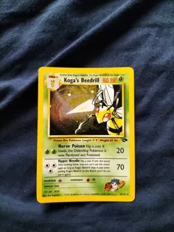 Koga's Beedrill 9/132 Pokemon TCG Gym Challenge Unlimited Holo Rare LP - Image 1