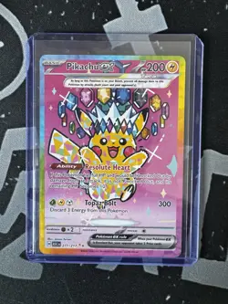 Pikachu Ex 277/217 Secret Illustration Rare Pokemon TCG Near Mint Condition - Image 1