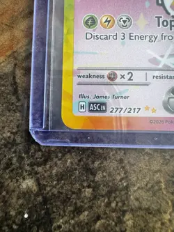 Pikachu Ex 277/217 Secret Illustration Rare Pokemon TCG Near Mint Condition - Image 3