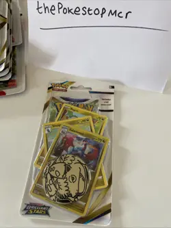 Pokemon TCG - Brilliant Stars - Premium Checklane Booster Blister - Salamence - Image 1