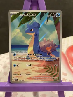 Mistys Lapras Illustration Rare 194/182 Destined Rivals Pokemon TCG NM - Image 1