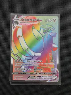 Pokemon TCG Copperajah VMAX Rebel Clash 199/192 Holo Secret Rare Rainbow - Image 1