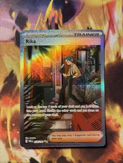 Pokemon TCG Rika Paradox Rift Holo Card 258/182 Special Illustration Rare - Image 1