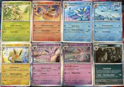 Eevee Prismatic Evolutions 8 Card Set Eeveelutions Pokemon (Holo) - Image 1