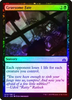 Gruesome Fate FOIL Rivals of Ixalan PLD Black Common MAGIC MTG CARD ABUGames - Image 1