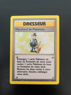 Carte Pokemon : Marchand de Pokemon 77/102 Edition 2 Set de Base Wizards FR - Image 1