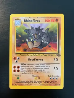 Carte Pokemon : Rhinoferos 45/64 Edition 2 Jungle Wizards Francaise - Image 1