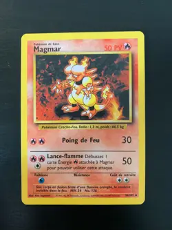 Carte Pokemon : Magmar 36/102 Edition 2 Set de Base Wizards Francaise - Image 1