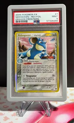 NIDOQUEEN - REVERSE FOIL #7 PSA 9 POKEMON EX DRAGON FRONTIERS 2006 - Image 1