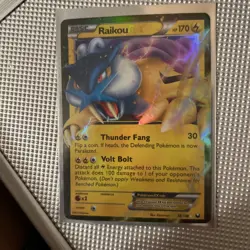 Raikou EX 38/108 Holo Ultra Rare Dark Explorers Pokemon Card 2012 (HP). - Image 1