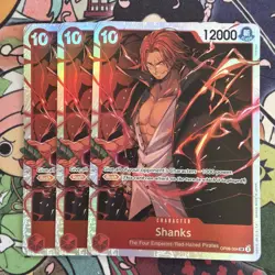 3x Shanks - (Reprint) SR Premium Booster -The Best- Vol. 2 OP09-004 NM English - Image 1