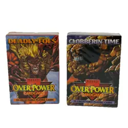 1995 Marvel OverPower Clobberin Time & Deadly Foes New Sealed Booster Packs - Image 1