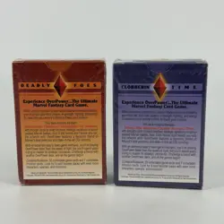 1995 Marvel OverPower Clobberin Time & Deadly Foes New Sealed Booster Packs - Image 2