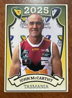 SCARCE 2025 RELIVE THE RIVALRY CARD: JOHN McCARTHY TASMANIA & FITZROY - Image 1