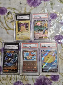 Pokemon Assorted Graded Cards Lot Of 5 - Image 1