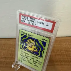 1/1 Original Hand Drawn Puddle Brain Card Slabbed Signed Series 1 No.3 Brokemon - Image 4