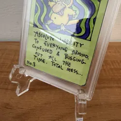1/1 Original Hand Drawn Puddle Brain Card Slabbed Signed Series 1 No.3 Brokemon - Image 5