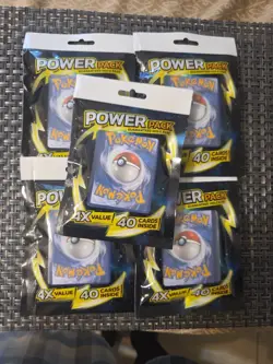 Lot of (5) Pokemon Power Packs 40 Cards Per Pack Guaranteed 1 Holo Rare 4x Value - Image 1