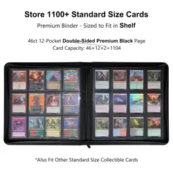 12 Pocket 1104 Card Binder, Large Ringless Side Loading Pockets Trading Card ... - Image 2